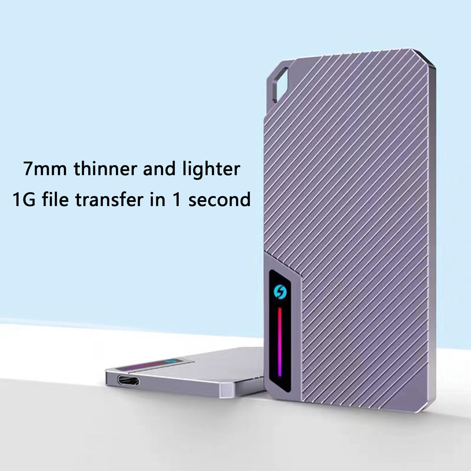 Custodia in alluminio USB C 10Gbps Velocità di trasferimento 2280 M-Key B+M NVMe Drive Case con LED Light Led Hard Drive Case