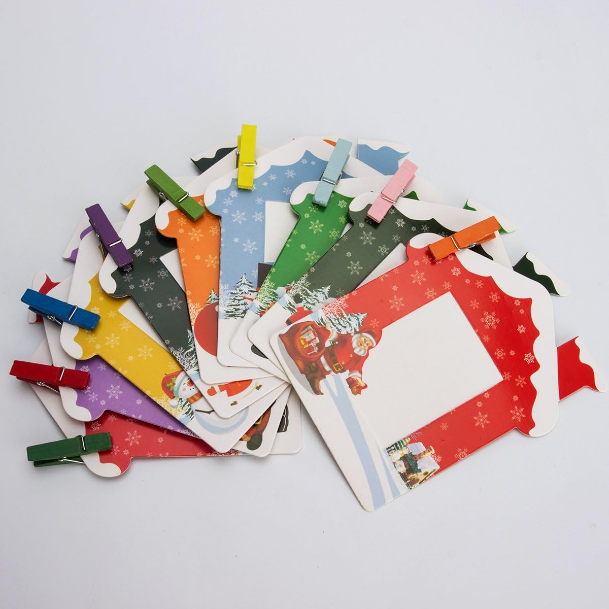 CAIUL Compatible Instax Mini Colorful Frame for Fujifilm Instax Mini 8 8+ 9 70 7s 90 25 26 50s Film, 9 Pcs (Christmas)