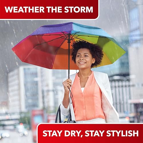 Miniatura 20 de REPEL Windproof Travel Umbrella - Compact & Withstands Winds up to 85MPH , Strongest Premium Auto Folding Umbrella for Rain and Sun - Durable, Light