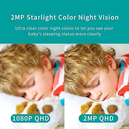 Miniatura 2 de Cámara de seguridad para interiores, cámaras WiFi 2.4G para seguridad del hogar, inclinación panorámica de 355  vista vertical de 100 , detección de