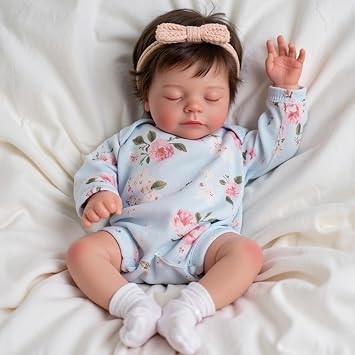 BABESIDE Reborn Baby Dolls - 17 Inch Realistic Baby Doll with Soft Cloth Body, Vinyl Head and Limbs, Lifelike Real Life Baby Dolls Girl with Accessories, Gift for Kids Ages 3+