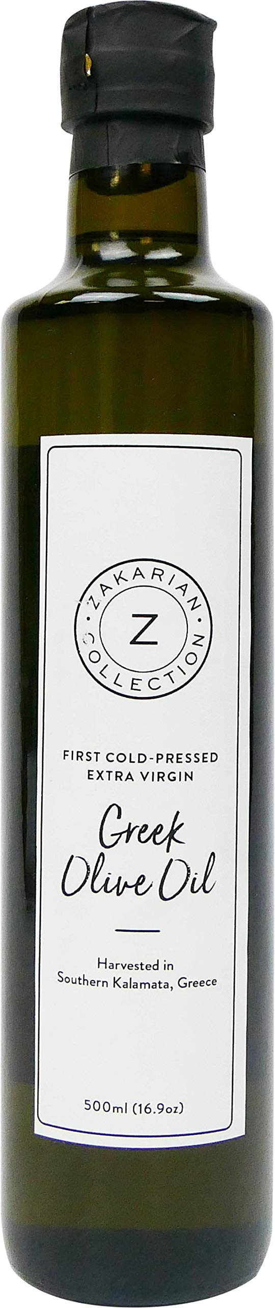 Zakarian: First Cold-Pressed Extra Virgin Greek Olive Oil - Made from Organic Greek Olives - 500 ml - Ultra-Premium, Low Acidity - Best Served with