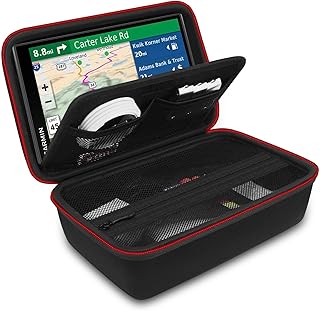 Hard GPS Case for 6-7 Inch Garmin DriveSmart 76/65/61/86, RV 890/780/785, dezl OTR700/610/800, Nuvi 2797LMT Garmin Catalyst, Truck GPS Traffic Navigation, Extra Room for Accessories
