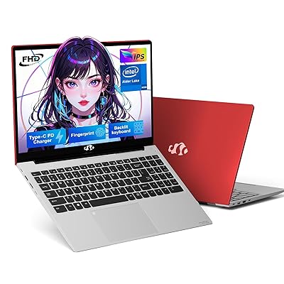 NIMO 15.6" IPS FHD-Laptop, Intel Pentium Quad Core N100 16GB RAM 512GB SSD (Beat i3-1115G4, Up to 3.4GHz) Computer with Backlit Keyboard Fingerprint Type-C Charger WiFi 6 BT5.2, for Student and Home