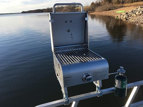CUISINART Grill Modified for Pontoon Boat with Arnall's Stainless Grill