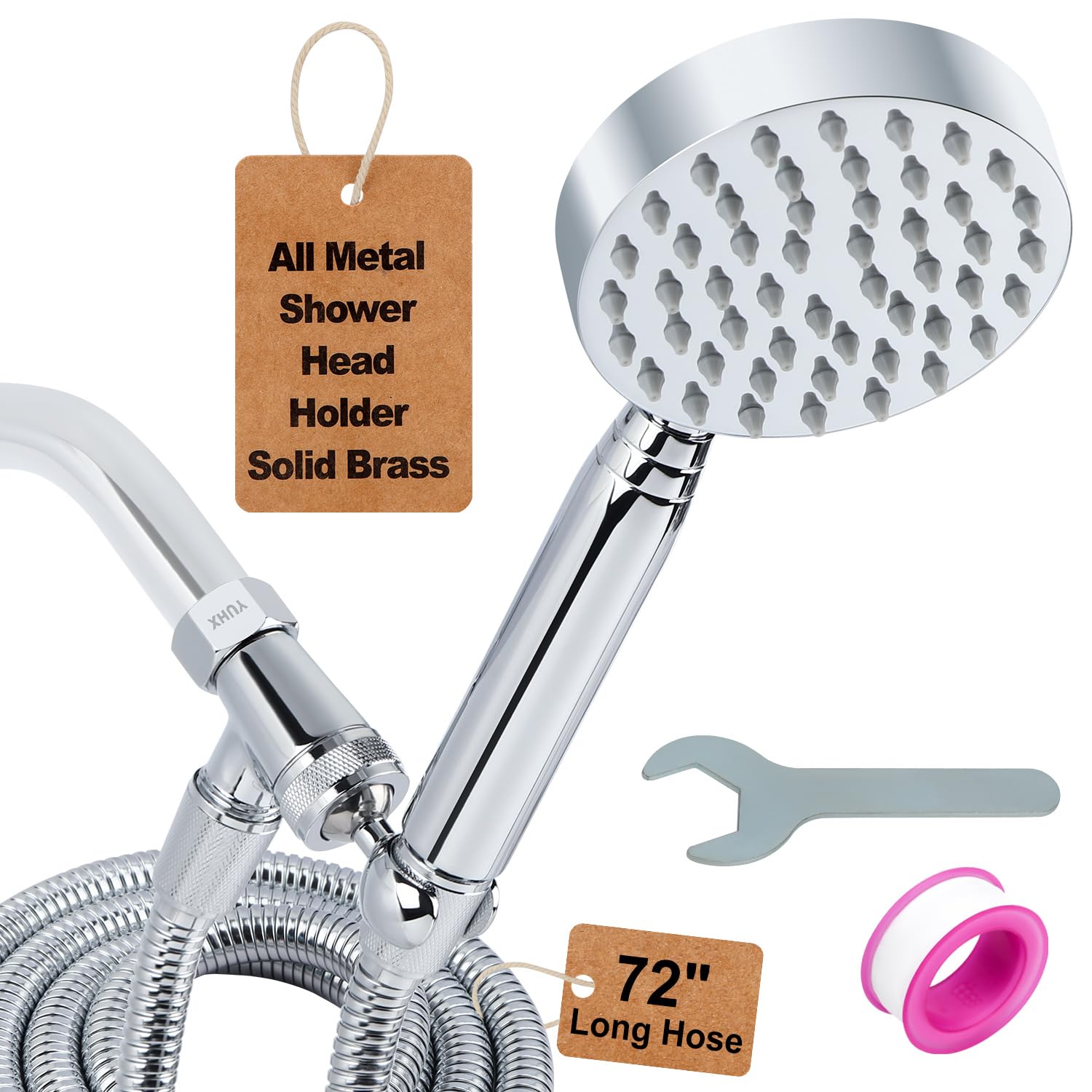 Photo 1 of YUHX All Metal Handheld Shower Head with 72" Hose