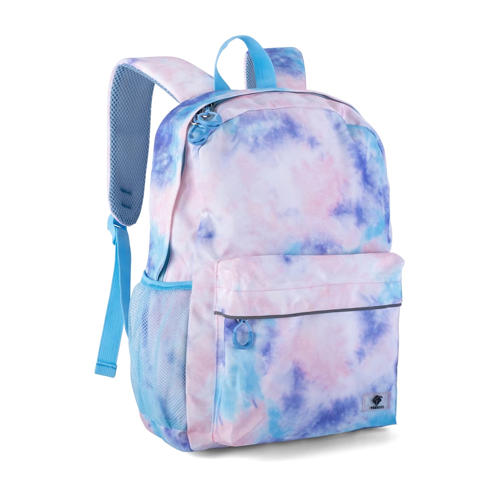Fenrici Tie Dye Backpack: The Perfect Girls' Backpack for School, Teens and Kids with Padded Laptop Compartment, Tie Dye, Pink, 16 Inch