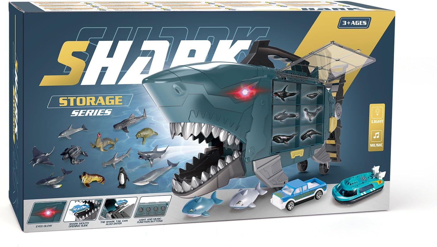 Parking Coches Juguete La Luz De Las Ruedas Off Road Tiburu00f3n