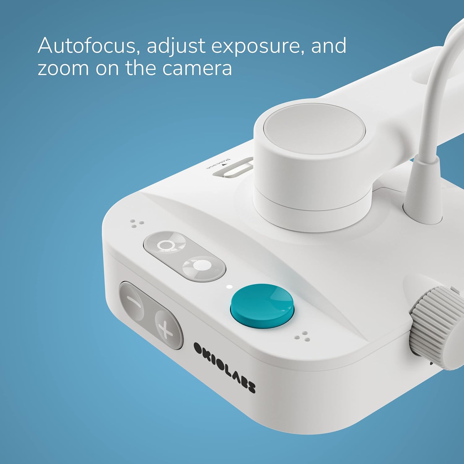 OKIOCAM W1 USB 4K 8MP Document Camera with Light for Teachers. Comes with OKIOPoint & AI-Tracking Presentation Software. Doc Camera for Classroom. Compatible with PC/Mac, with Type-C Adaptor