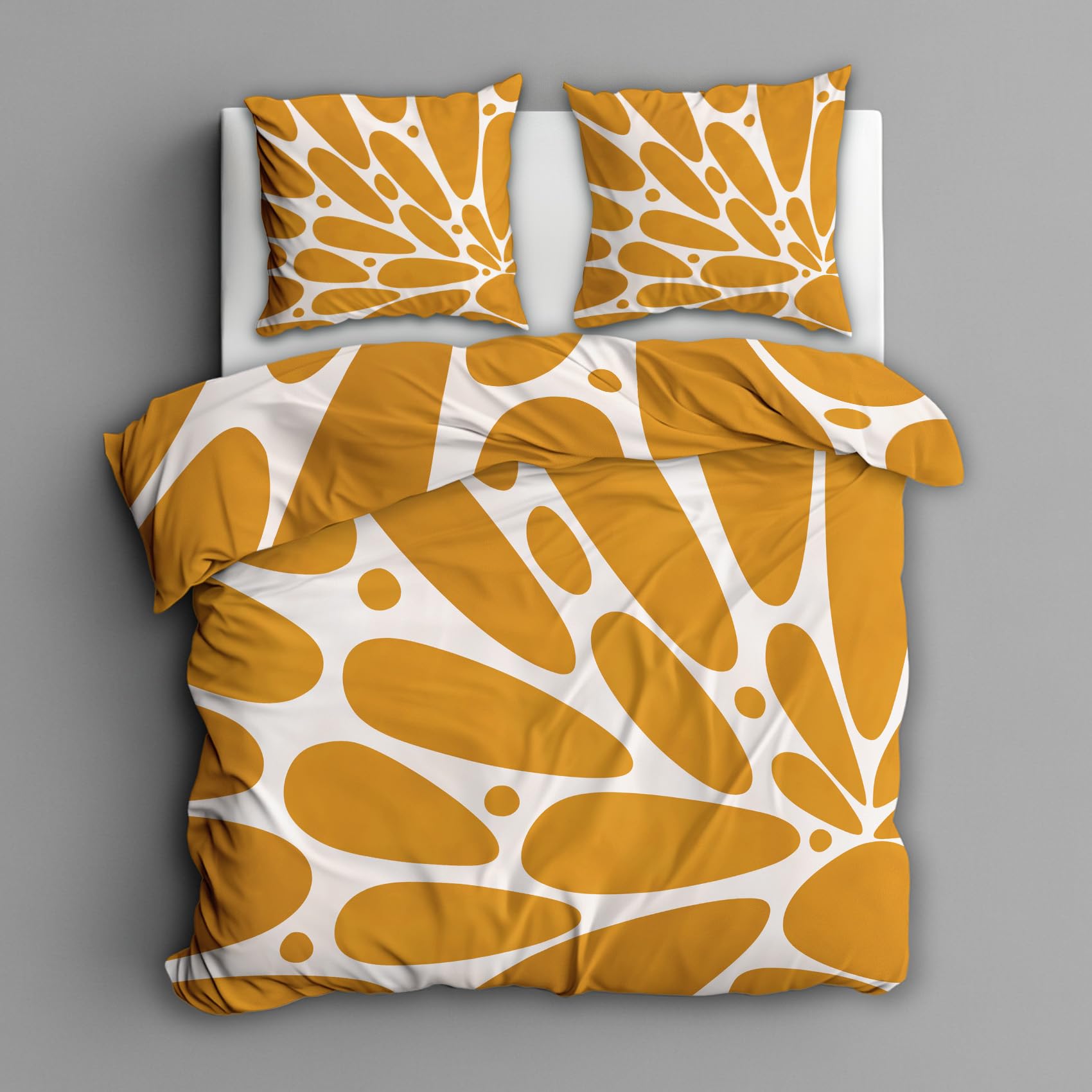 Parure de lit géométrique jaune 220x240 : l'idée cadeau décoration pour la maison