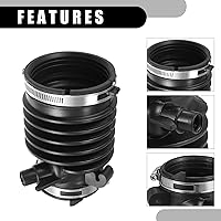 Vista 6 de Tubo de manguera de admisión para filtro de aire con abrazaderas 17228R70A01 - Coche - Filtro de motor Tubo de manguera de conducto de entrada