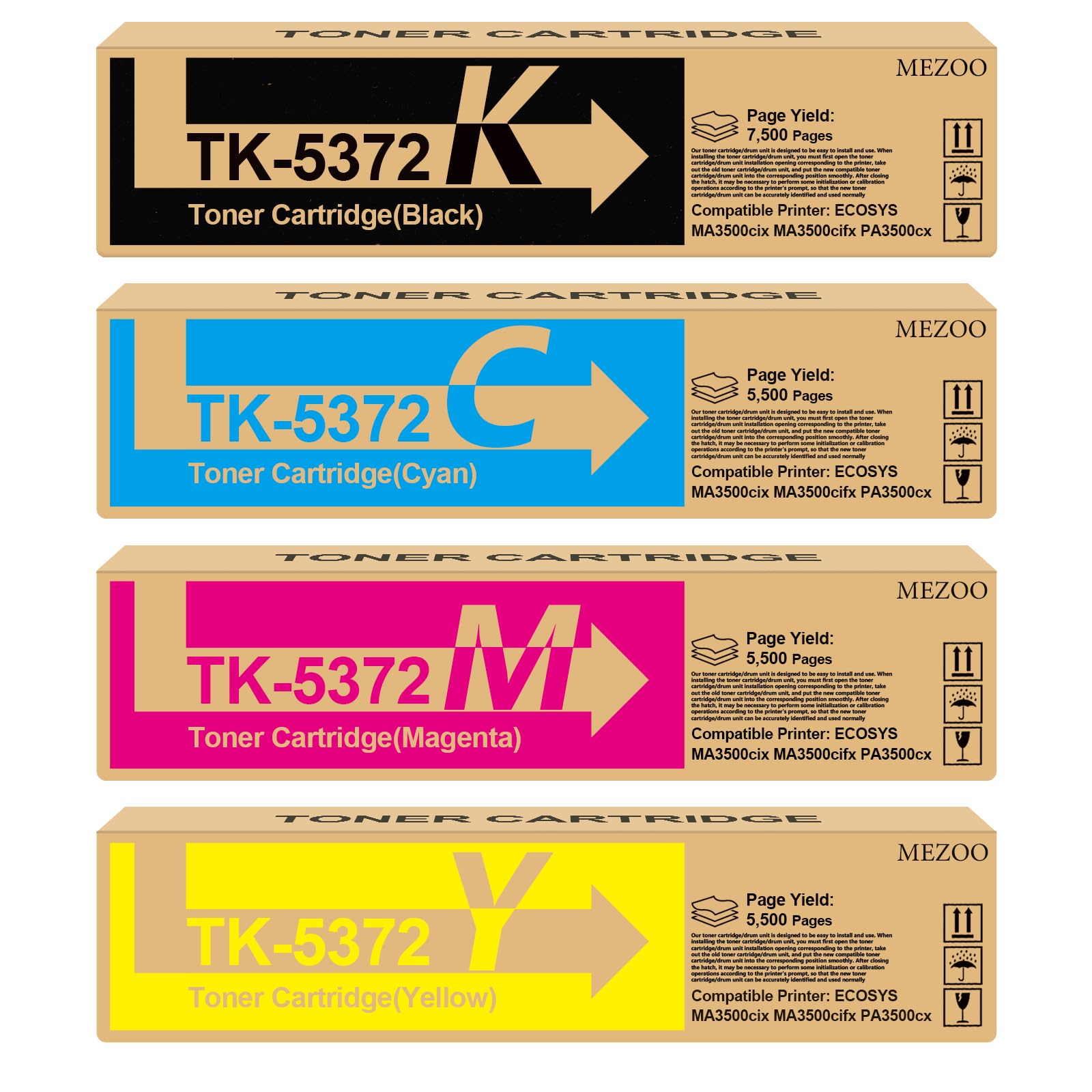 TK5372 TK-5372 Toner Cartridge High Yield Compatible for Kyocera TK5372