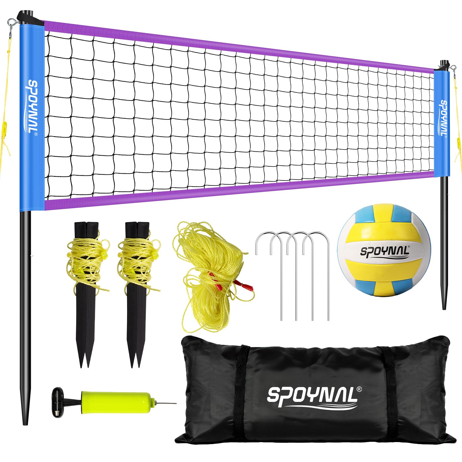 Portable Volleyball Net for Backyard, 20/32 FT, Adjustable Height | Adjusts to 8, 7.8 and…