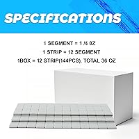 Vista 4 de EASYBERG Pesos de rueda de 1/4 onzas, parte trasera adhesiva fácil de despegar, peso de la rueda de neumáticos 36 onzas/caja, 144 piezas