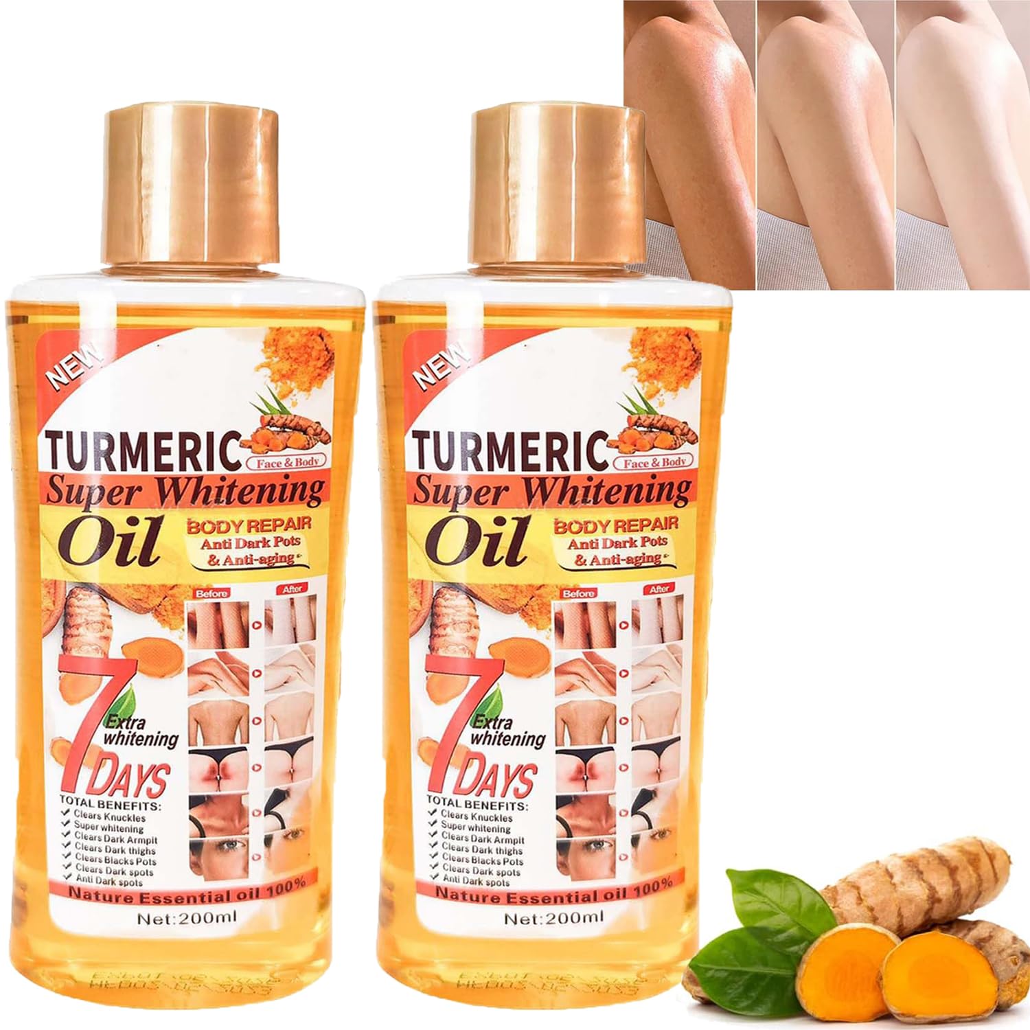 Soft 7 Oil, Soft 7 Turmeric Oil, soft7 Oil, Soft 7 Turmeric Honey Soap Bar, Turmeric Oil For Skin, Veetgold Body Oil, Turmeric Body Oil for Face & Body, Natural Moisturizing Soft 7 Body Oil (2PCS)