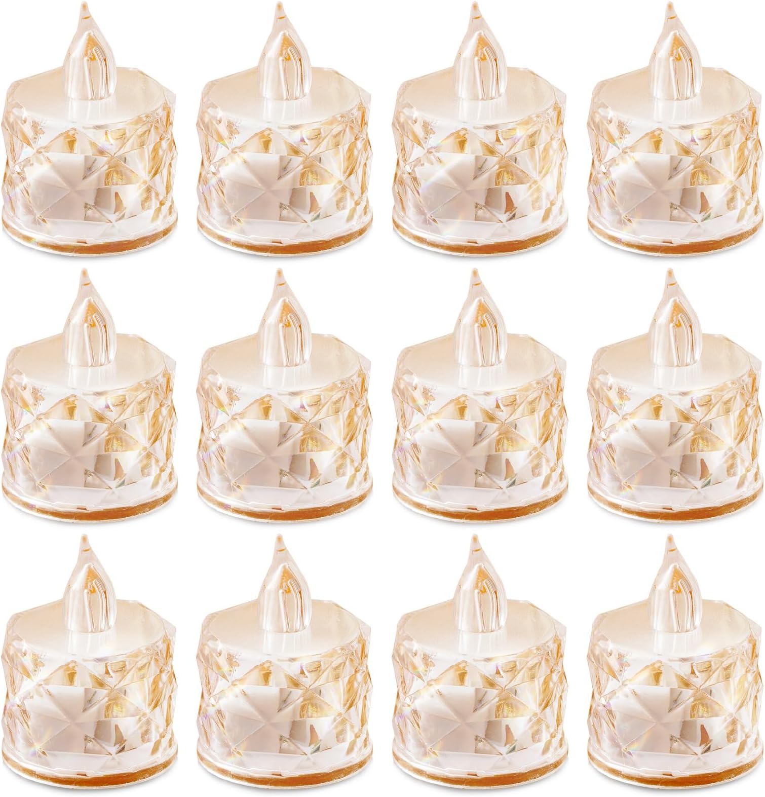 12PCS Flameless Candles, Battery Operated LED Tea Lights for Valentine‘s Day, Christmas, Wedding, Anniversary, Table Centerpiece Decor, Wishing