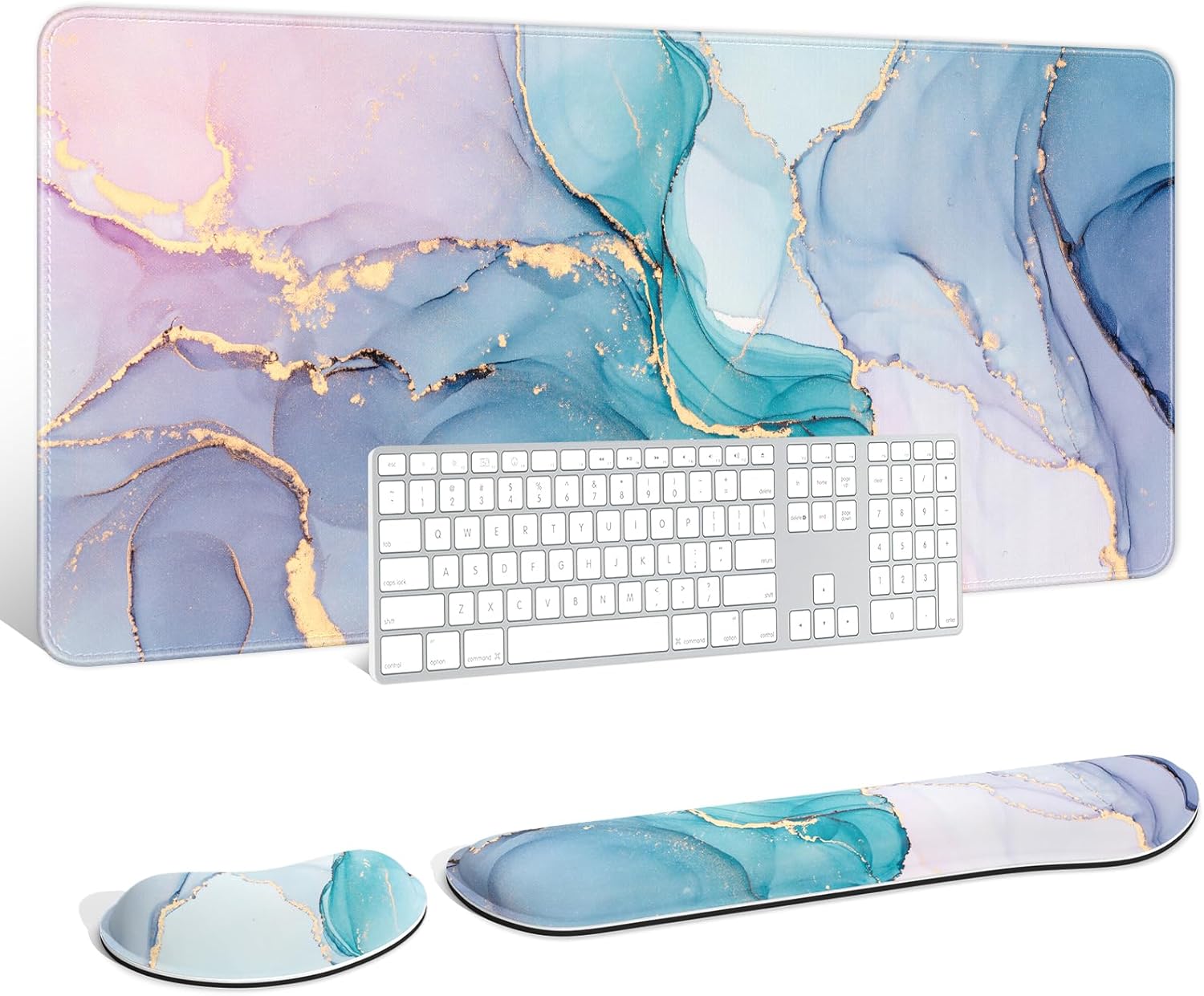 Auhoahsil Large Mouse Pad with Wrist Rests for Keyboard...