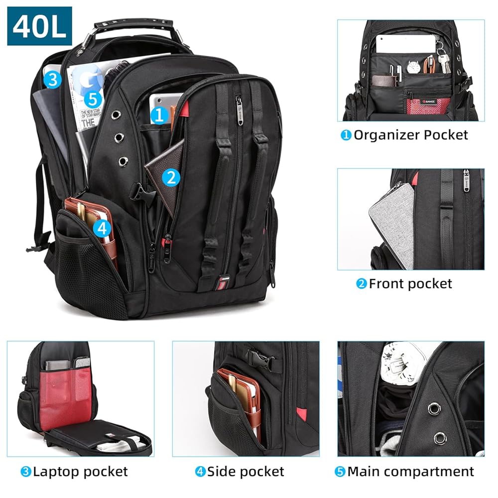 Amazon.com: BANGE Large Laptop Backpack 17 inch Durable XL