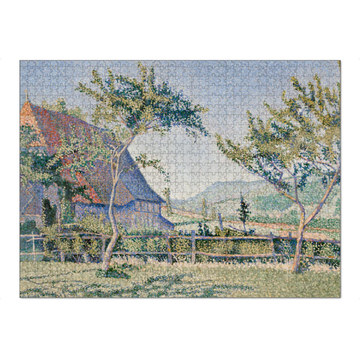 artboxONE-Puzzle XXL (1500 Teile) Natur Comblat-le-Château, die Wiese - Puzzle malerei bildende Kunst bildmaterial