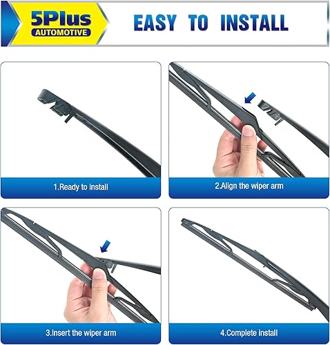 Miniatura 2 de Limpiaparabrisas trasero de 12" de repuesto para Ford Focus Fiesta 2018 2017 2016 2015 2014 2013 2012, Limpiaparabrisas traseros premium para todo