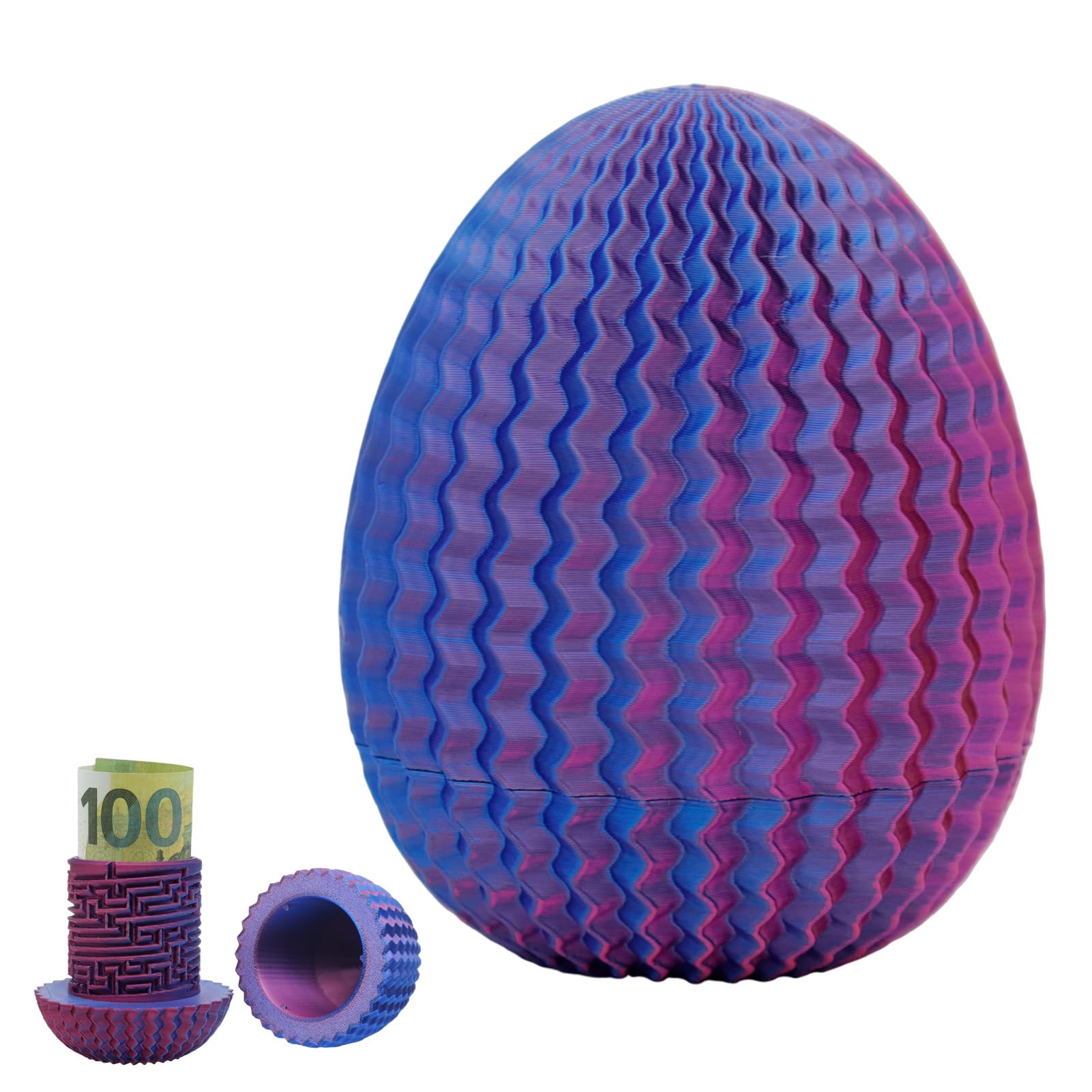 Caja de Regalo con Forma de Laberinto,Caja de Rompecabezas Tipo Laberinto para Dinero,cajade Rompecabezas Impresa en 3D,cajade laberintosecreta Ovalada,cajade Regalo con Forma de Laberinto (Morado)