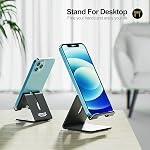 Desk Cell Phone Stand Phone Dock Cradle Holder Stand Compatible with Switch, All Android Smartphone, for iPhone17 16 15 14 13, iPhone 12, iPhone 11 Xs Max Xr X 8 7 Accessories Desk (Black)