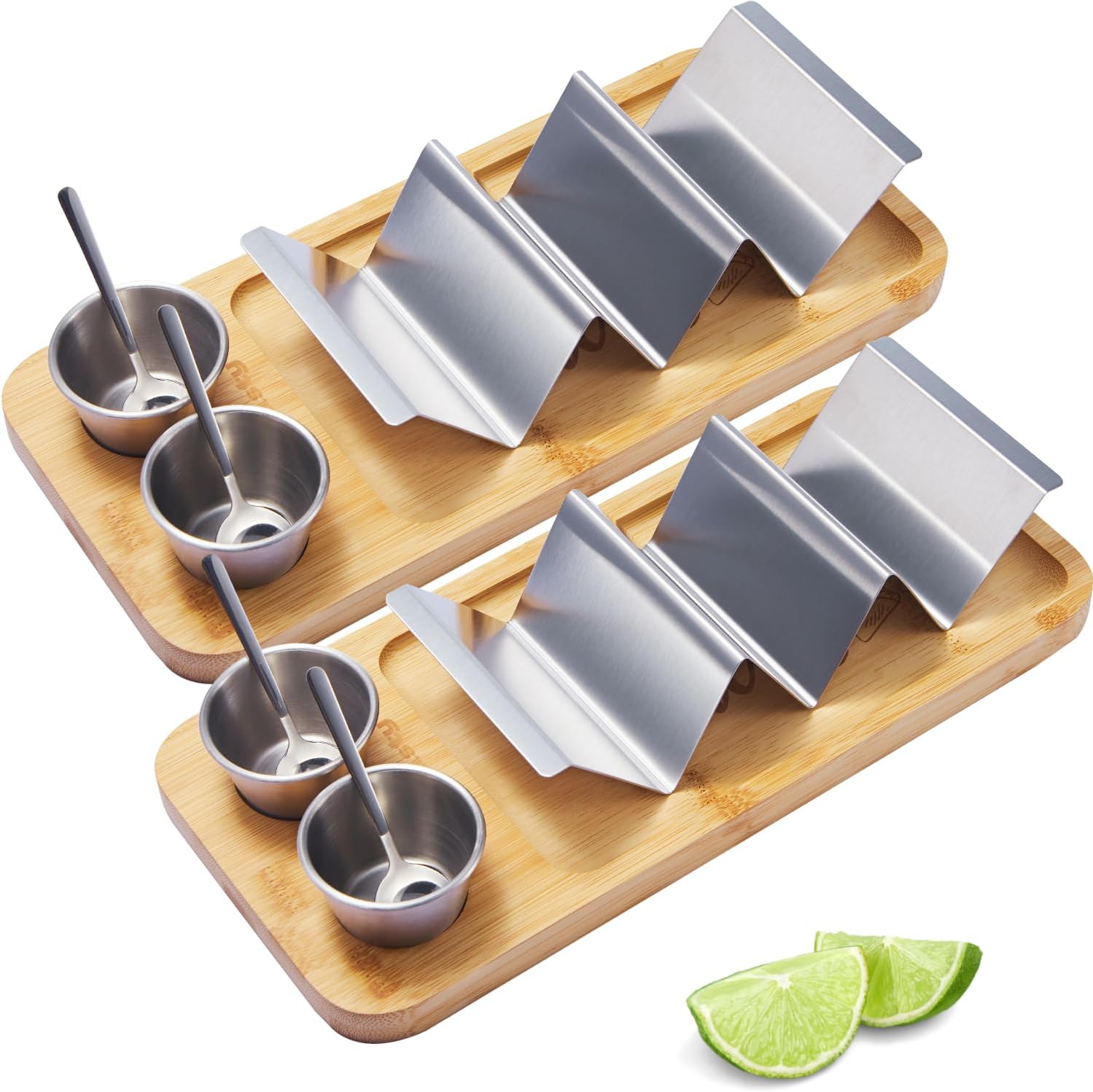 Taco Holder Kit 2 Pack + Salt Rimmer Set