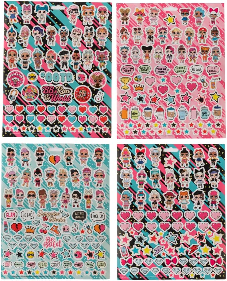LOL Surprise 14 Sheet Sticker Book Set Including Puffy Stickers, 1200+ Featuring L.O.L. Dolls
