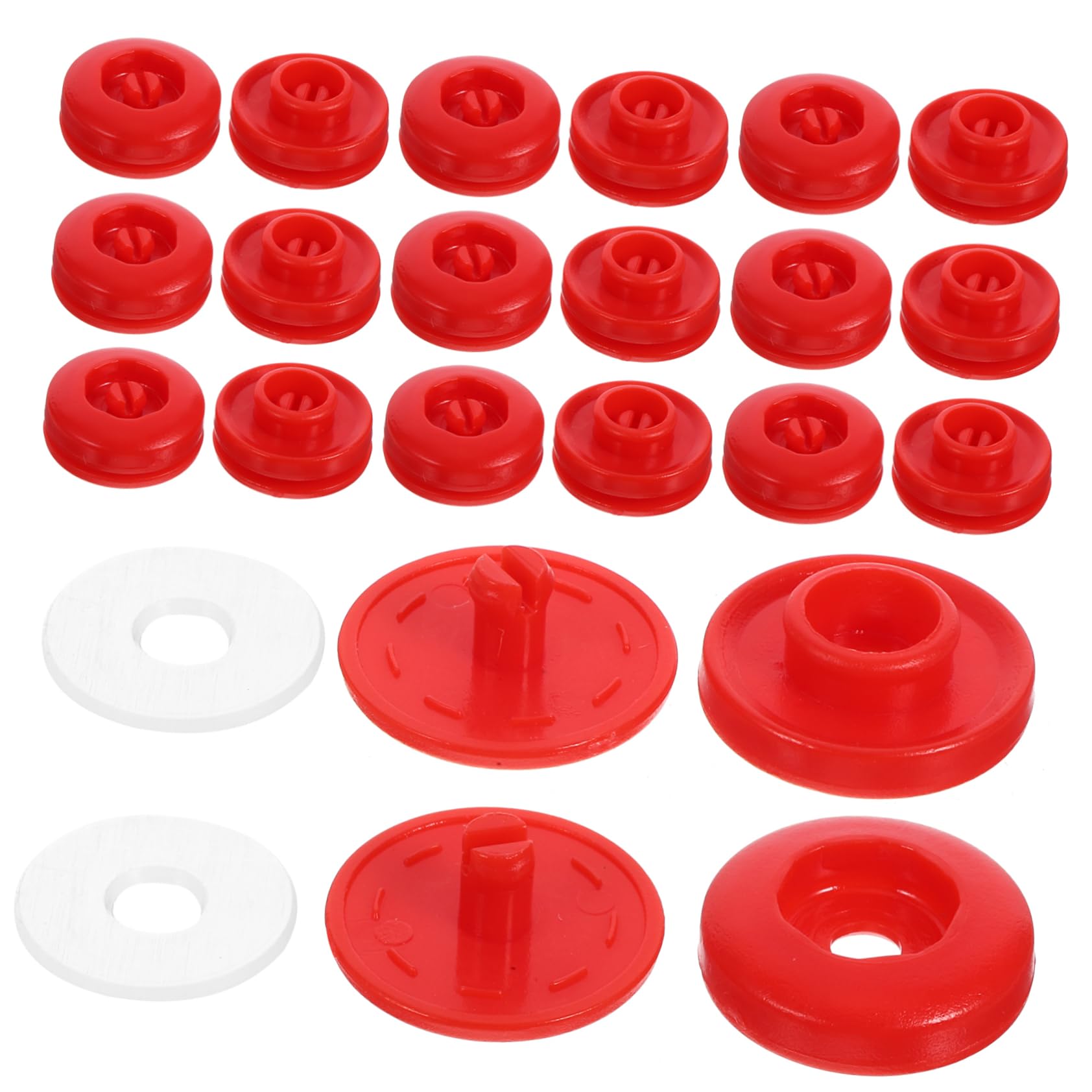 Tofficu 400 Sets Druckknöpfe Knöpfe Kleidung Knopf Druckknöpfe Knopfverschluss Werkzeug Hemd Kunststoff Zubehör Rot