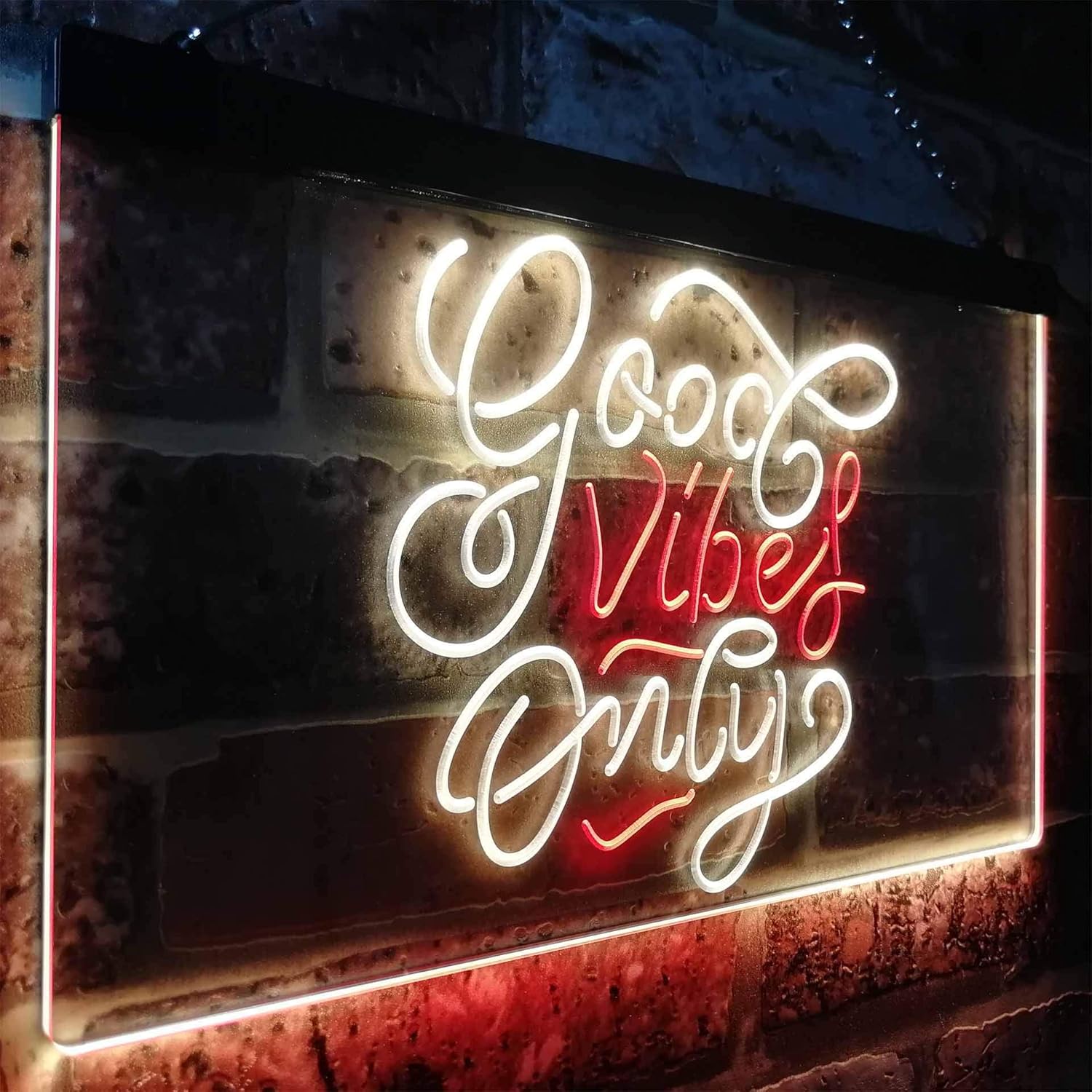 ADVPRO Good Vibes Only Bedroom Living Room Home Décor Dual Color LED Neon Sign Red & Yellow 12" x 8.5" st6s32-i3201-ry