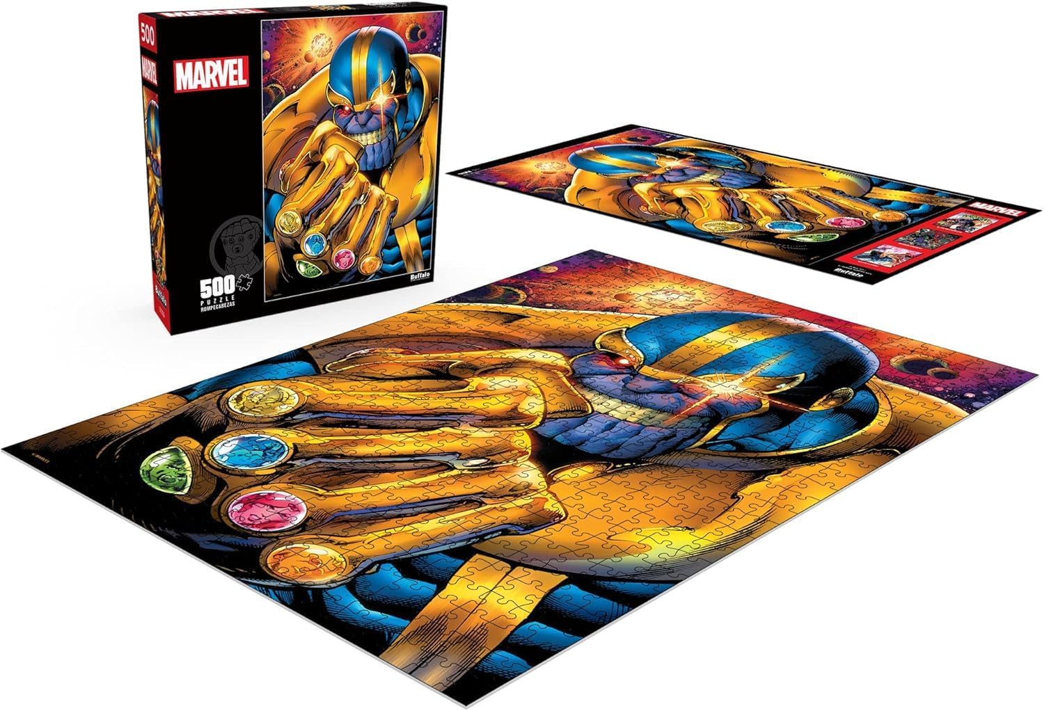 Buffalo Games - Marvel - Thanos - 500 Piece Jigsaw Puzzle for Adults -Challenging Puzzle Perfect for Game Nights - Finished Size is 21.25 x 15.00