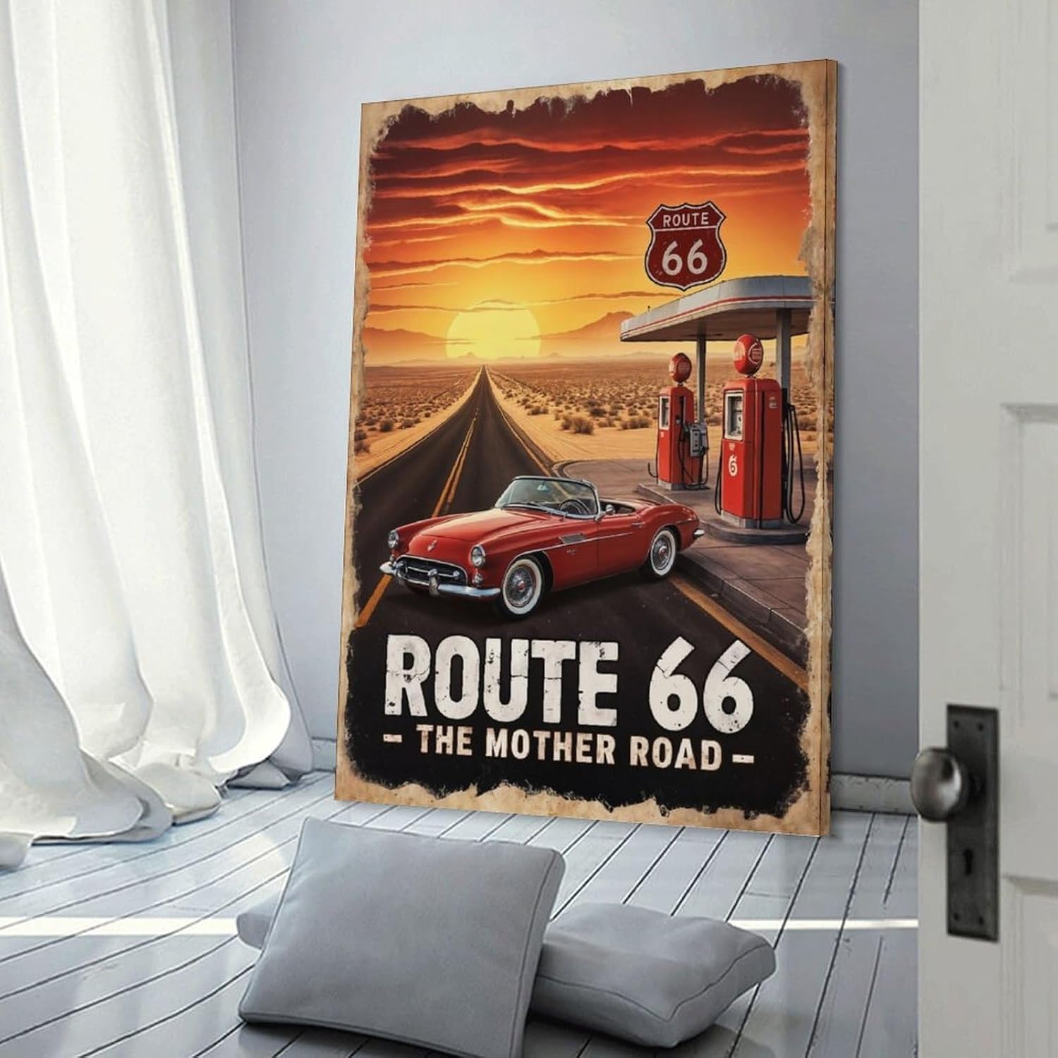 ヴィンテージ アメリカン ルート 66 ROUTE 66 インテリアポスター (22) プリント キャンバス 壁アート モダン ホー