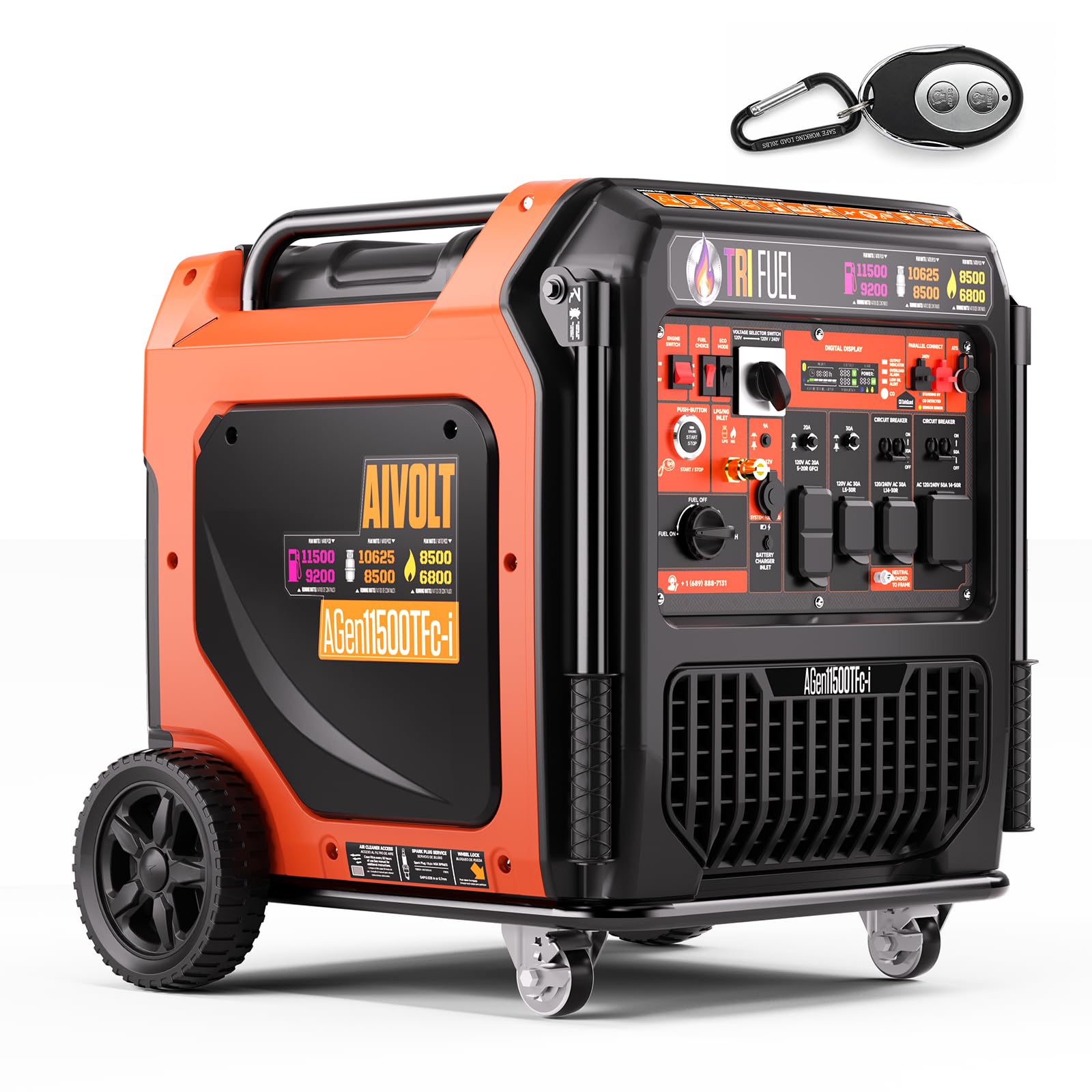 AIVOLT 11500W Tri Fuel Inverter Generator 50A for Whole Home Backup
