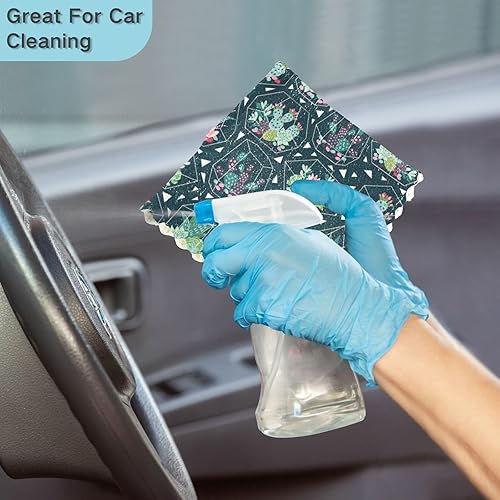 Miniatura 7 de linqin Succulents Cactuses 6 Pack Quick Dry Microfiber Kitchen Dish Towels Decor Cotton Microfiber Drying Towel Kitchen Reusable for Countertop