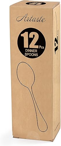 Miniatura 9 de Artaste Rain 1810 Acero inoxidable (plateado (juego de 12), cuchara de cena (7.5 pulgadas)