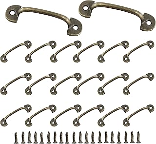 20PCS 2 Inch Vintage Mini Pulls, Bronze Knobs Drawer Pulls, Jewelry Box Pulls Antique Cupboard Handles with Mounting Screws