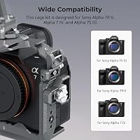 SMALLRIG Sony A7R V/A7 IV/A7S III kamera kalitka gyorscsatlakozóval és fogantyúkkal 2