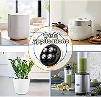 Vista 6 de Ruedas giratorias autoadhesivas, rodillos de electrodomésticos para electrodomésticos de cocina, rueda universal giratoria de 360° para caja