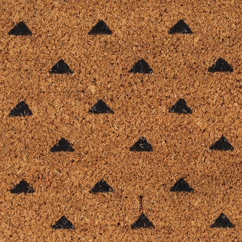 Paillasson naturel en fibre de coco - 40 x 60 cm - Tufté - Avec dessous en PVC antidérapant - Résistant aux intempéries et absorbant - Idéal comme paillasson pour l'entrée, la terrasse, le