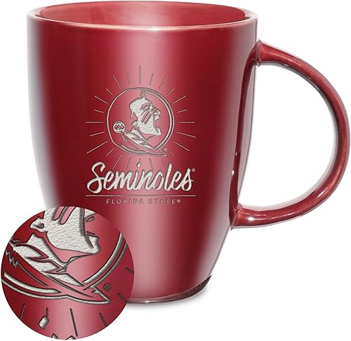 Vista 73 de Rico Industries NCAA - Taza de cerámica con grabado láser, 18 onzas, café y té