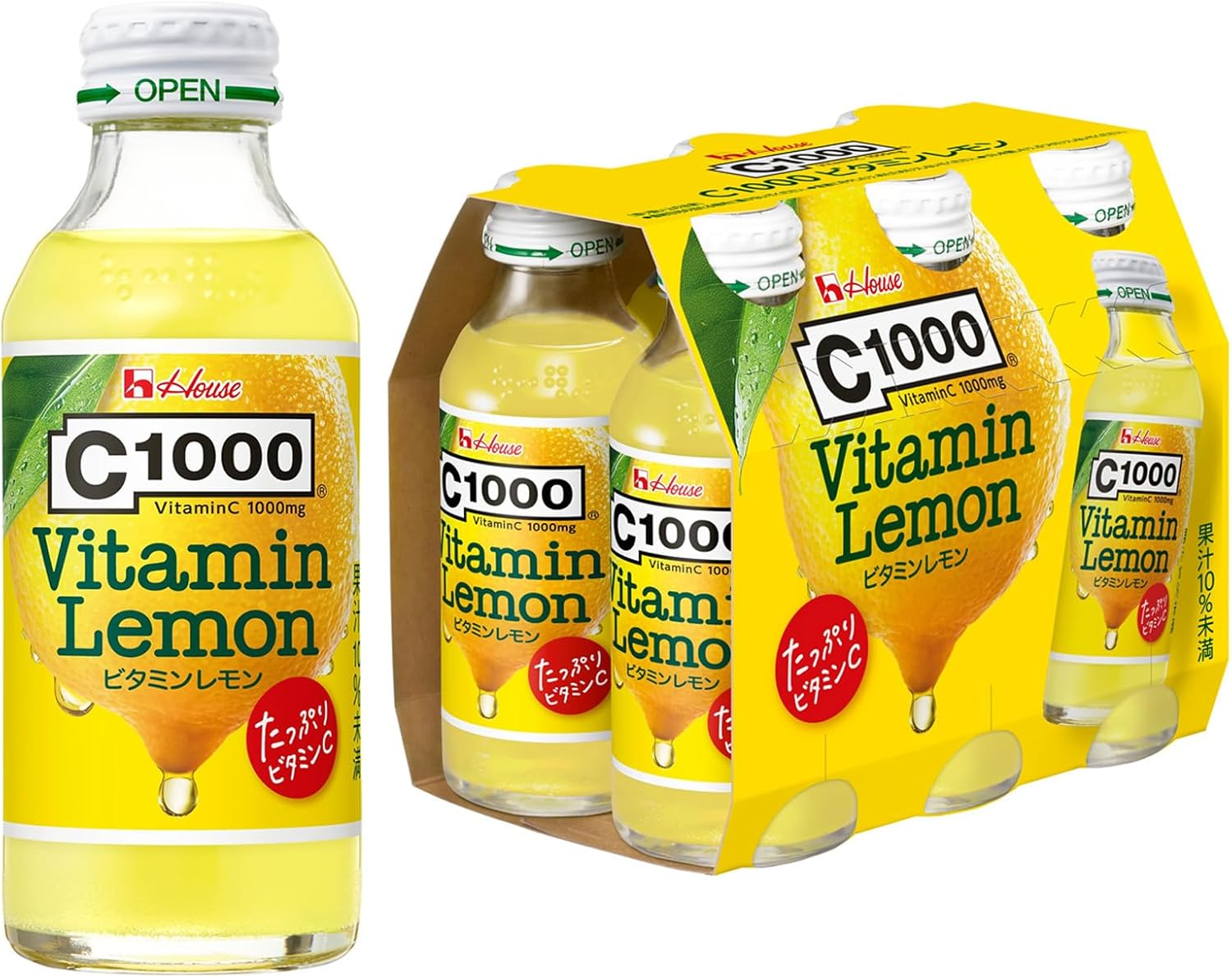 C1000 ビタミンレモン 140ml×6本 ハウス ウェルネスフーズ