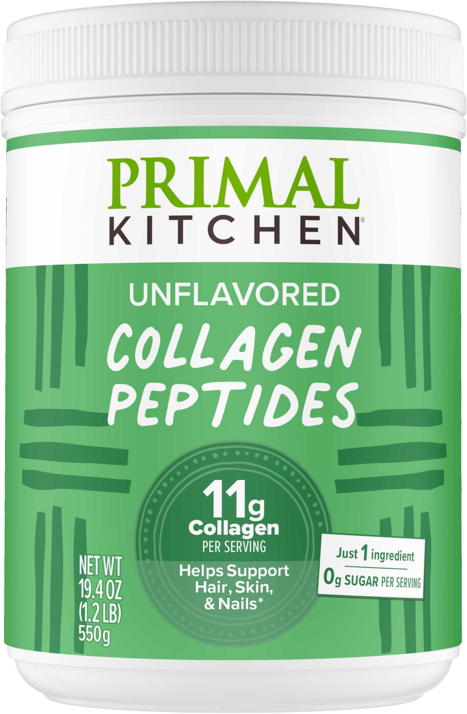 Primal Kitchen Collagen Peptides, Unflavored Collagen Powder, 1.2 Pounds