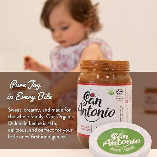 Miniatura 7 de San Antonio Organic Dulce De Leche  Crema de caramelo con leche  Salsa sin gluten y sin lactosa para postres, helados, café y más, 15 onzas (paquete