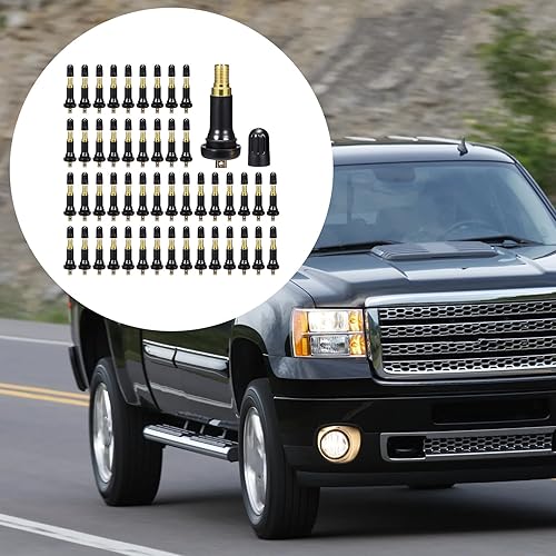 Miniatura 5 de TR413 - Vástagos de válvula de neumático de goma negra TPMS para GM Chevy (paquete de 50)
