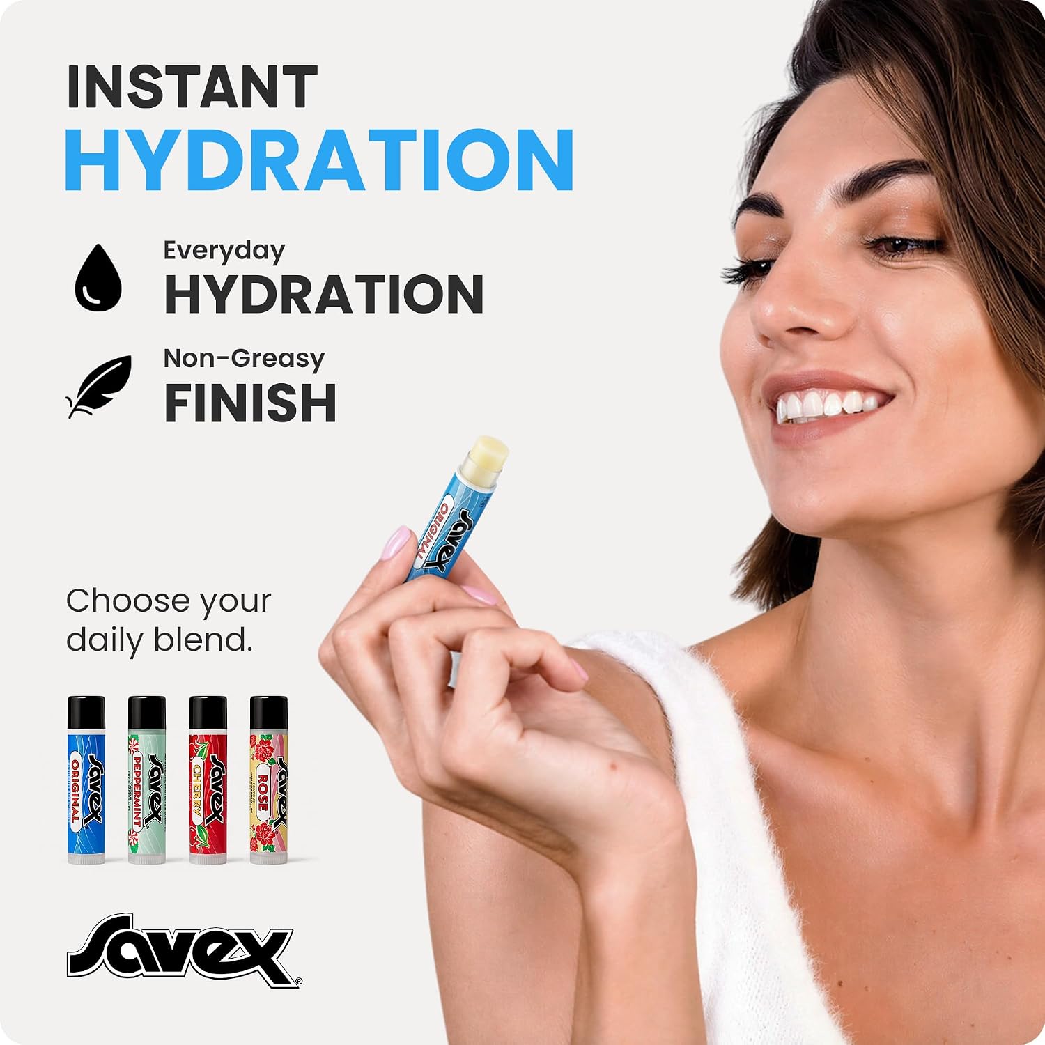 Savex Peppermint Lip Balm - Moisturizing Dry Lips Protection Stick 4-pack image 2