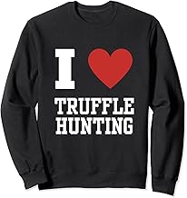 Truffle Hunting Dog Fungi Lover Love Heart Vintage Retro Sweatshirt