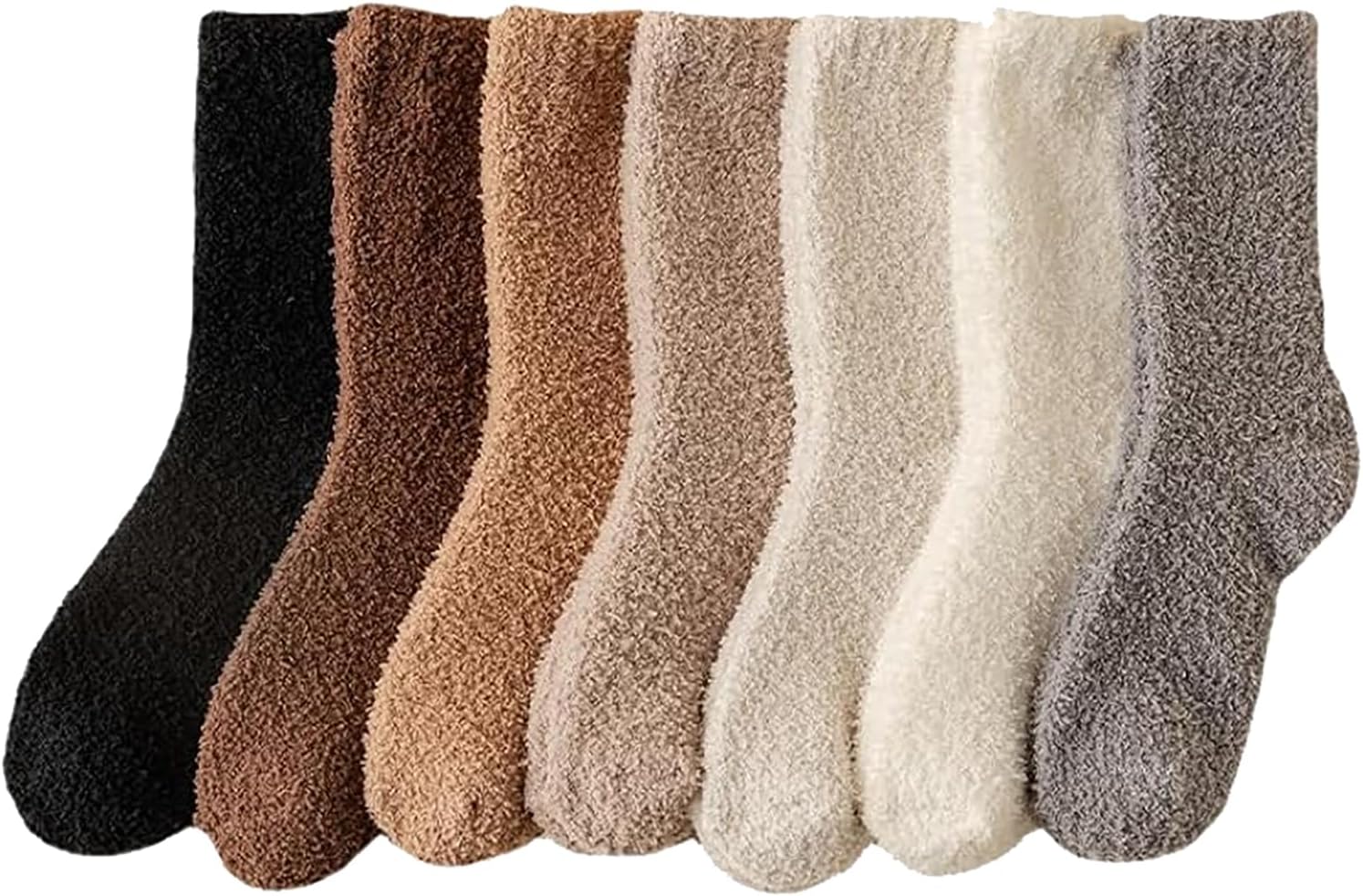 Sumleno Women Fuzzy Socks Warm Cozy Fluffy Socks Aesthetic Thick Fleece Thermal Slipper Socks for Winter Christmas Gifts
