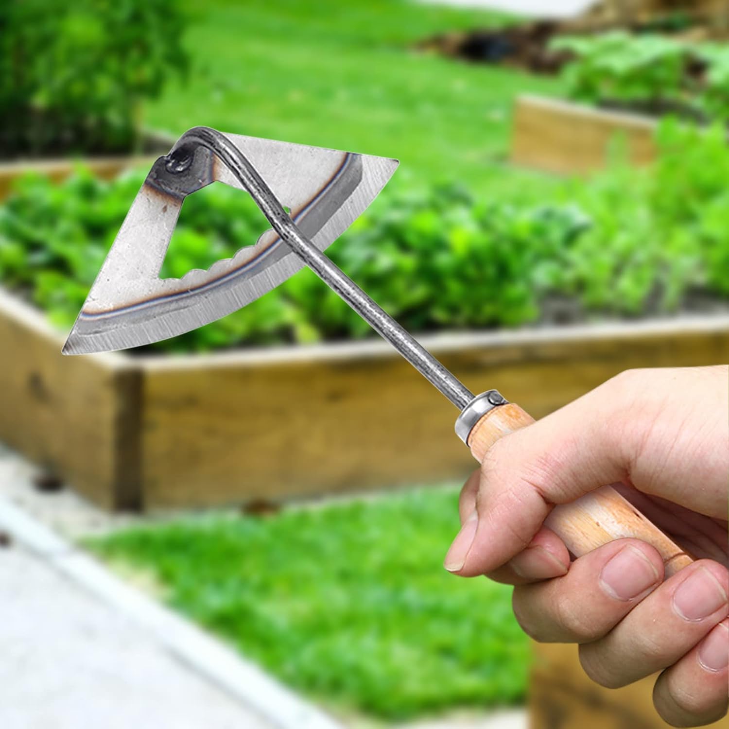 AllSteel Hardened Hollow Hoe, Durable Garden Weed Puller