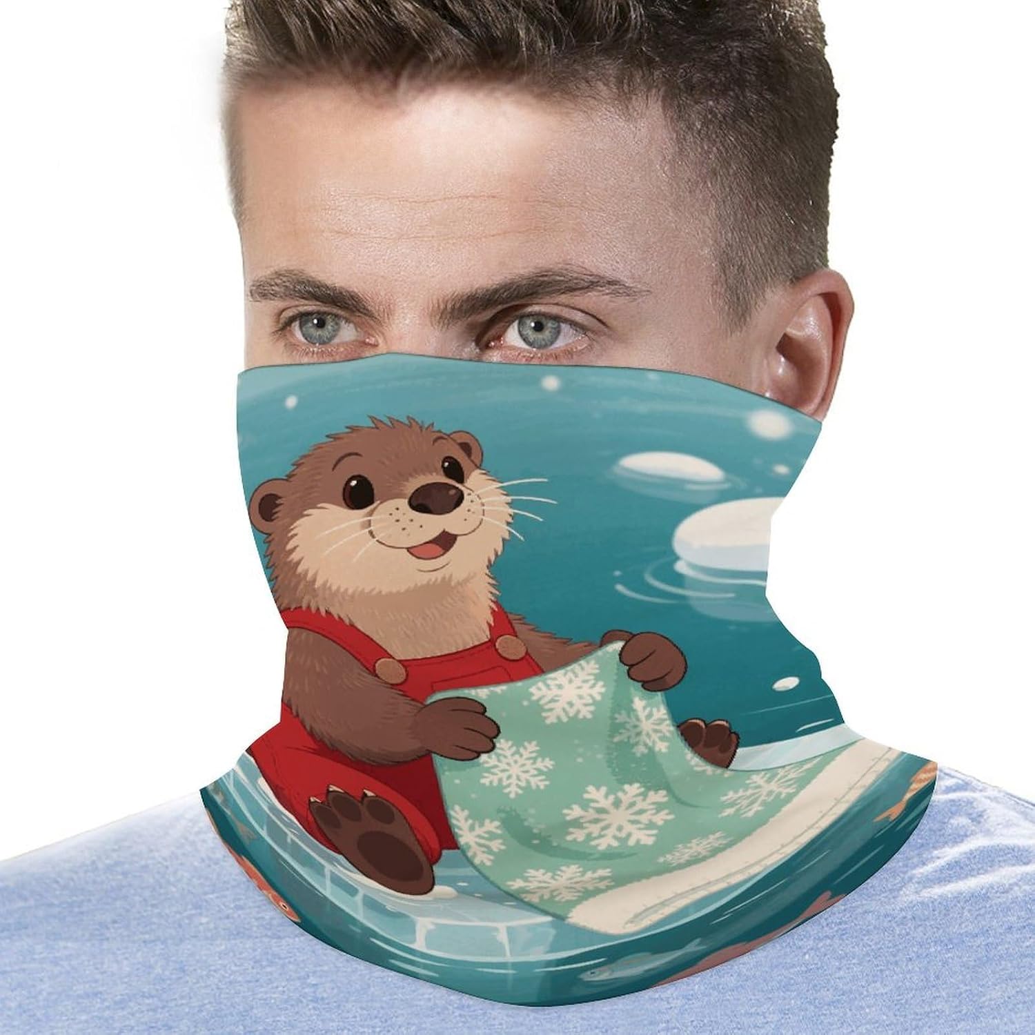 Sun Protection Neck Gaiter Christmas Small Seal Balaclava Fishing Mask Hiking Cycling Sports Scarf