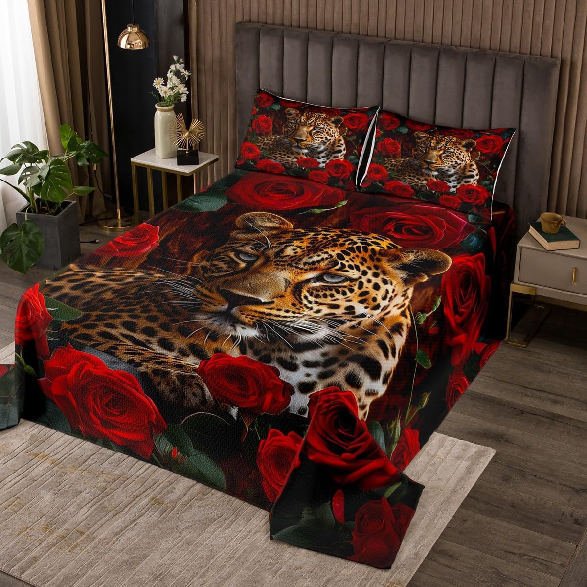 Happy Camping Bedspread Set Queen Size for Kids,Boys Girls Camper Quilt Set Pine Bonfire Bedspread Coverlet Go Fishing Bedspread 3 Piece Decorative Bedding Quilted with 2 Pillow Shams